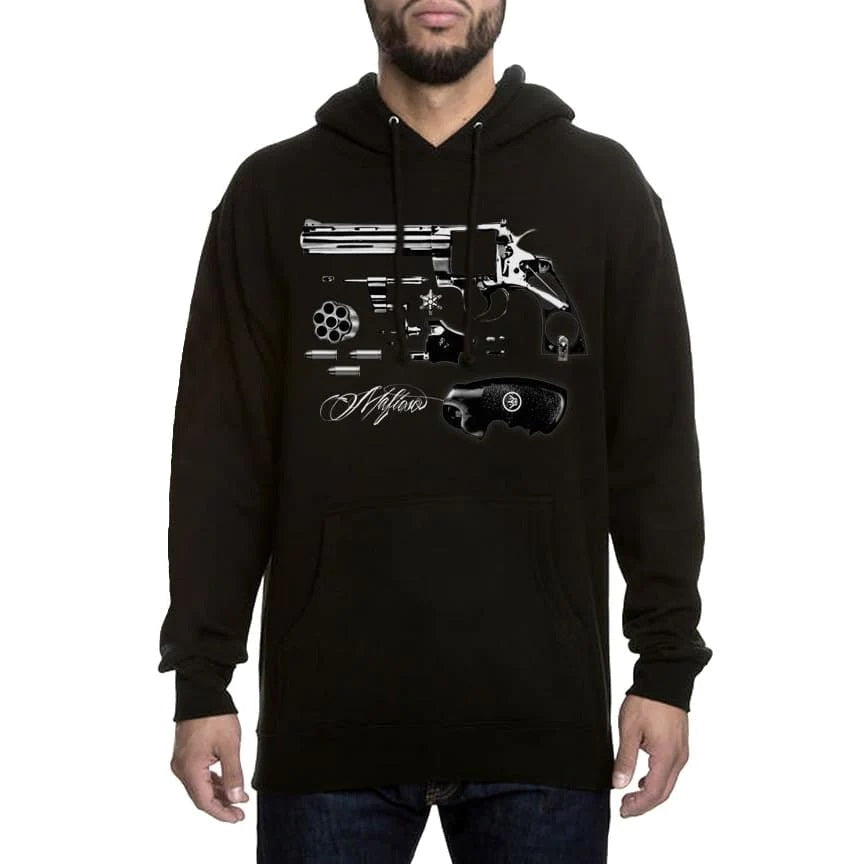 Six Shooter Mens Hoodie-Mens Jumpers, Hoodies & Long Sleeves-Scarlett Dawn