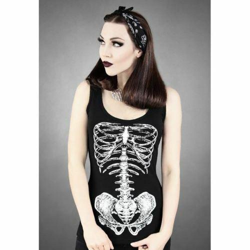 Skeleton Ribs Tank Top-Womens Tops-Scarlett Dawn