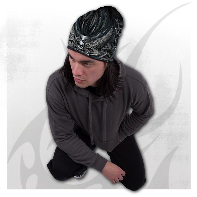 Skull Armour Mens Beanie Black-Mens Beanies, Hats & Snapback Caps-Scarlett Dawn