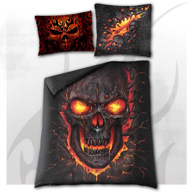 Skull Blast Double Duvet Cover-Bedding-Scarlett Dawn
