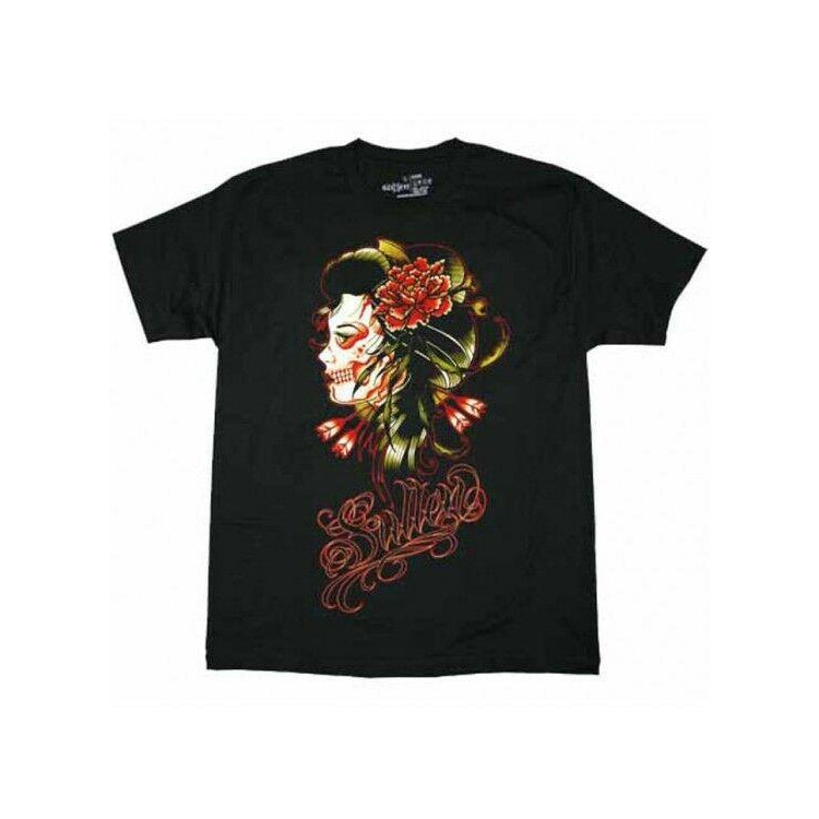 Skull Geisha Standard Fit Mens T-Shirt-Mens T-Shirts & Tanks-Scarlett Dawn