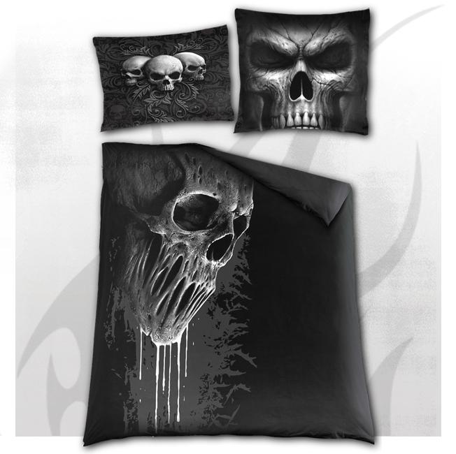 Skull Scroll Double Duvet Cover-Bedding-Scarlett Dawn