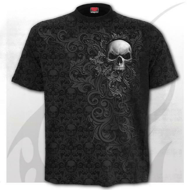 Skull Scroll Mens T-Shirt-Mens T-Shirts &amp; Tanks-Scarlett Dawn