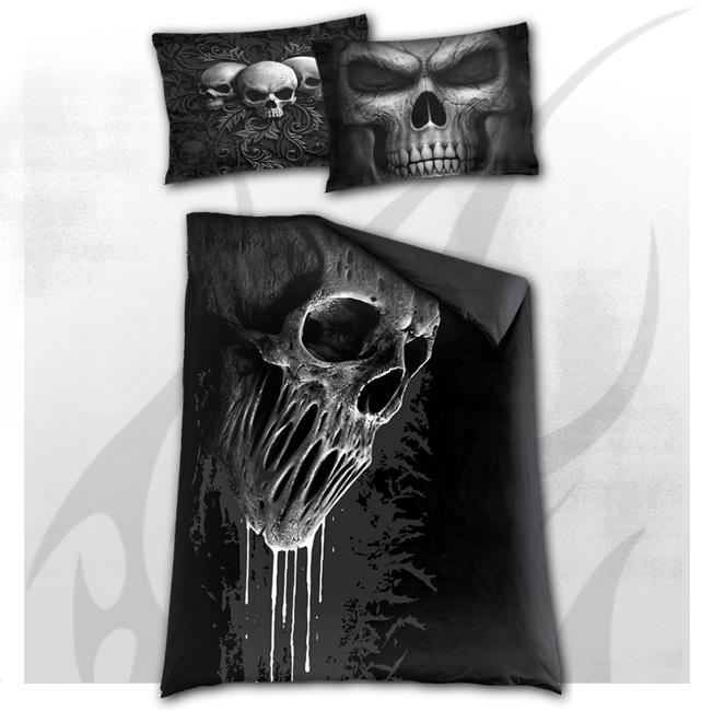 Skull Scroll Single Duvet Cover-Bedding-Scarlett Dawn