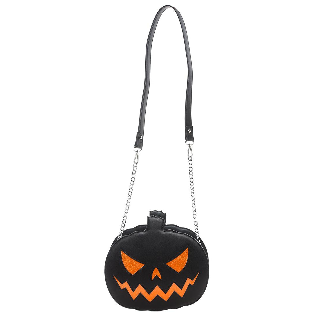 Sparkle Pumpkin Purse Black-Womens Handbags, Purses &amp; Wallets-Scarlett Dawn