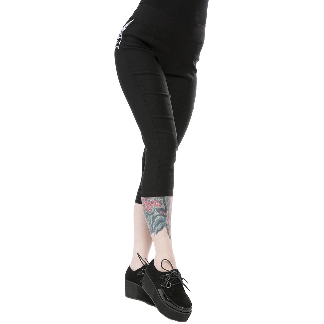 Spiderweb Capris Womens Pants-Womens Leggings & Pants-Scarlett Dawn