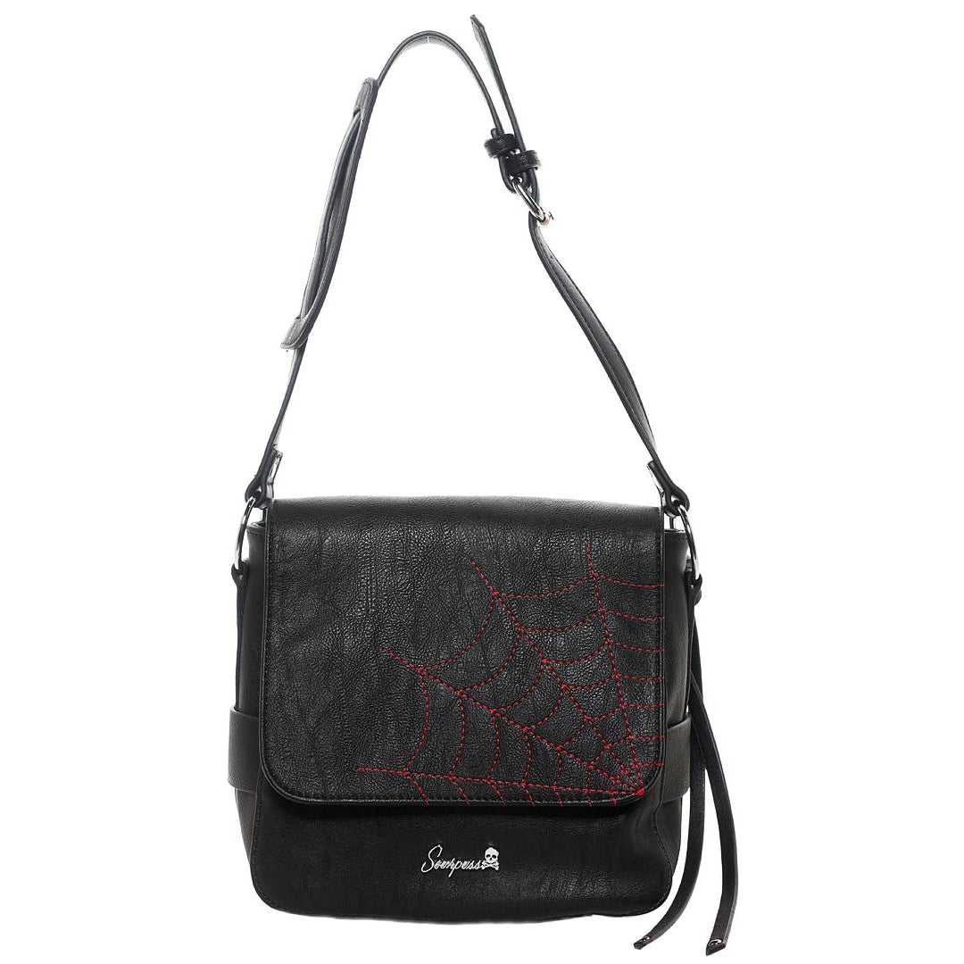 Spiderweb Triumph Purse Black-Womens Handbags, Purses & Wallets-Scarlett Dawn