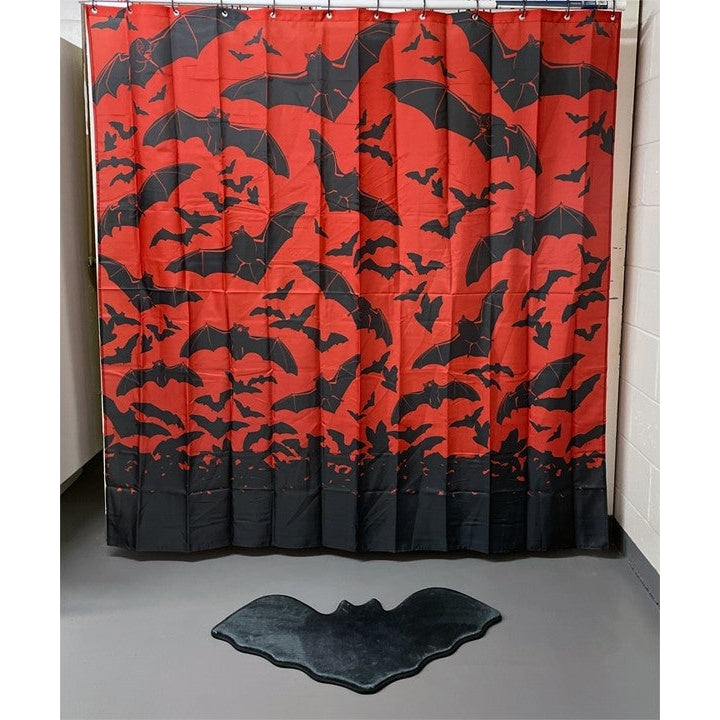 Spooksville Bats Shower Curtain-Shower Curtains-Scarlett Dawn