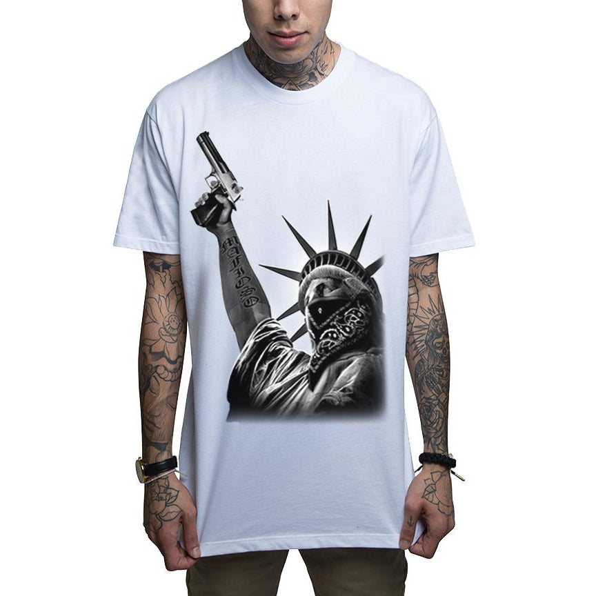 Stick Up White Mens T-Shirt-Mens T-Shirts & Tanks-Scarlett Dawn
