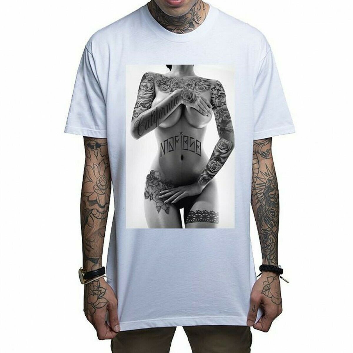 Strip White Mens T-Shirt-Mens T-Shirts & Tanks-Scarlett Dawn