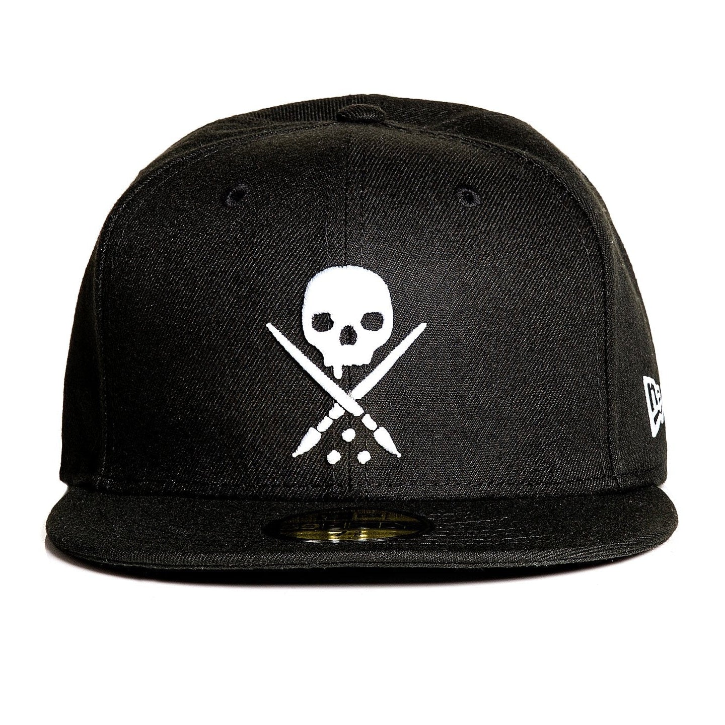 Sullen Badge Eternal Black Stretched Fitted Cap-Mens Beanies, Hats & Snapback Caps-Scarlett Dawn