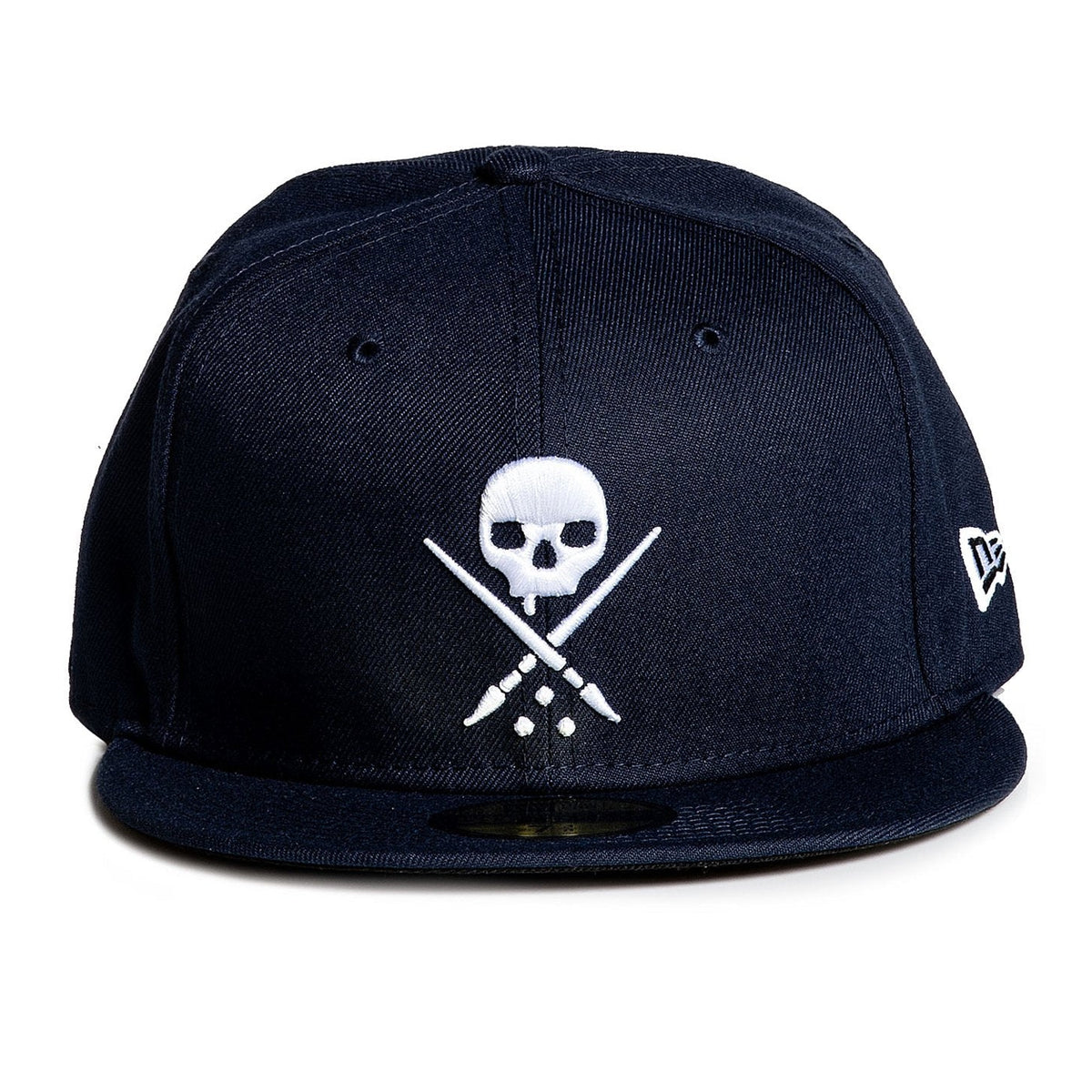 Sullen Badge Navy Stretched Fitted Cap-Mens Beanies, Hats &amp; Snapback Caps-Scarlett Dawn