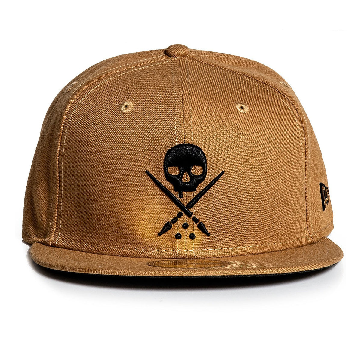 Sullen Badge Wheat Stretched Fitted Cap-Mens Beanies, Hats &amp; Snapback Caps-Scarlett Dawn