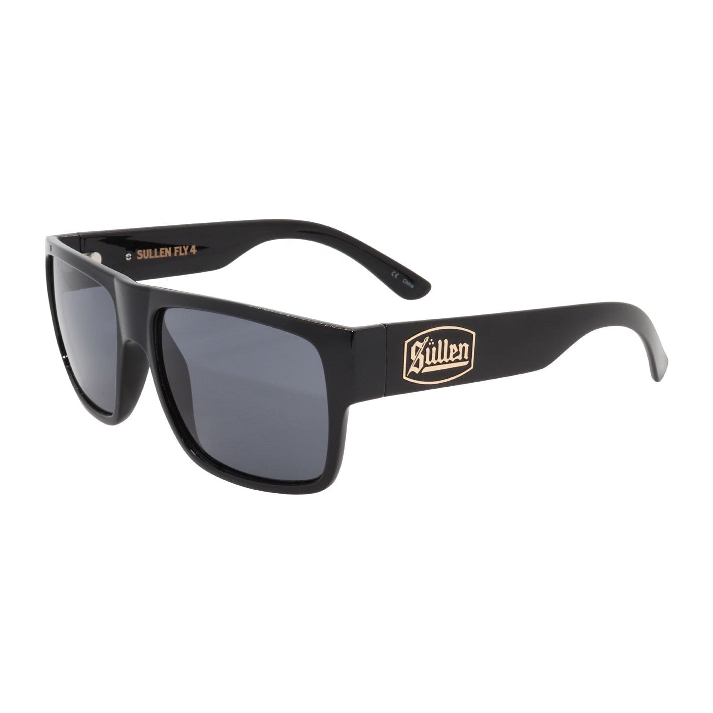 Sullen Fly 4 Shiny Black Sunglasses-Mens Sunglasses-Scarlett Dawn