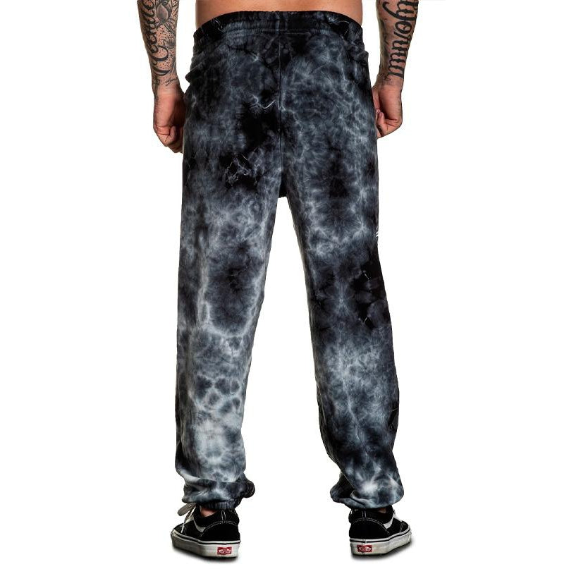 Sullen Holmes Acid Wash Mens Sweat Pants-Mens Shorts & Pants-Scarlett Dawn