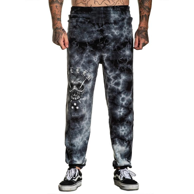 Sullen Holmes Acid Wash Mens Sweat Pants-Mens Shorts & Pants-Scarlett Dawn