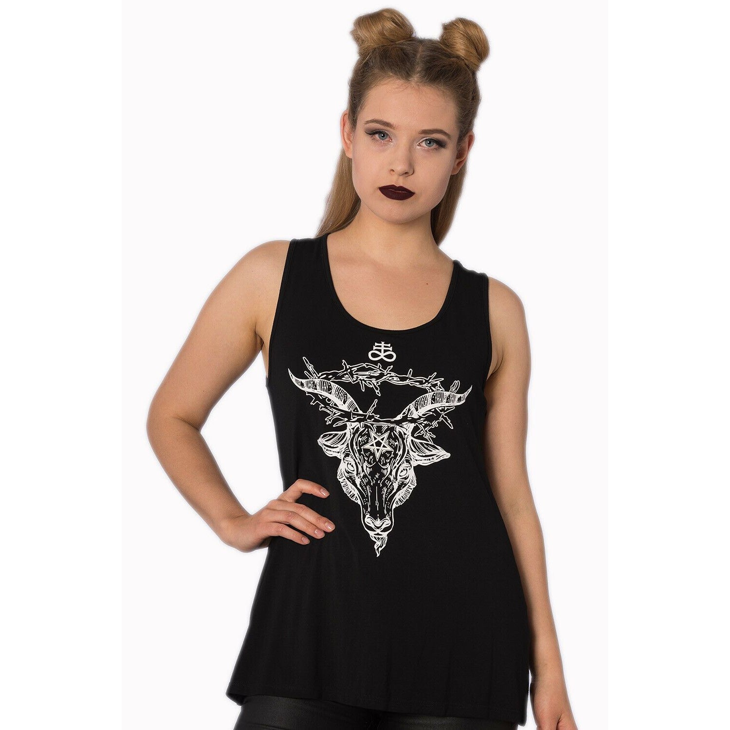 Sulphur Pentagram Womens Tank-Womens Tops-Scarlett Dawn