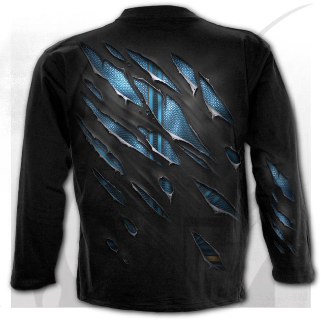 Superman Ripped Mens Long Sleeve T-Shirt-Mens T-Shirts & Tanks-Scarlett Dawn