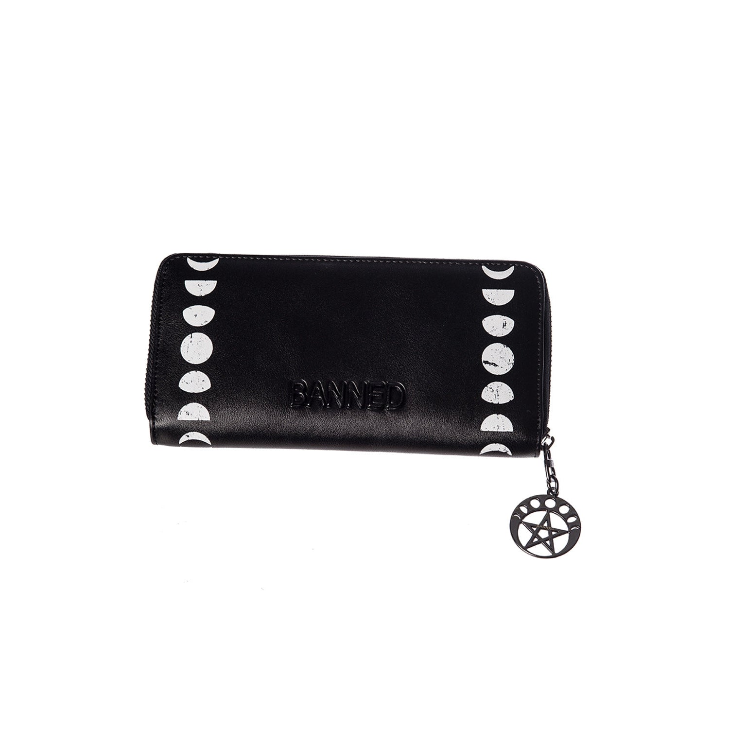 Tanith Moon Phases Pentagram Womens Wallet-Womens Handbags, Purses & Wallets-Scarlett Dawn