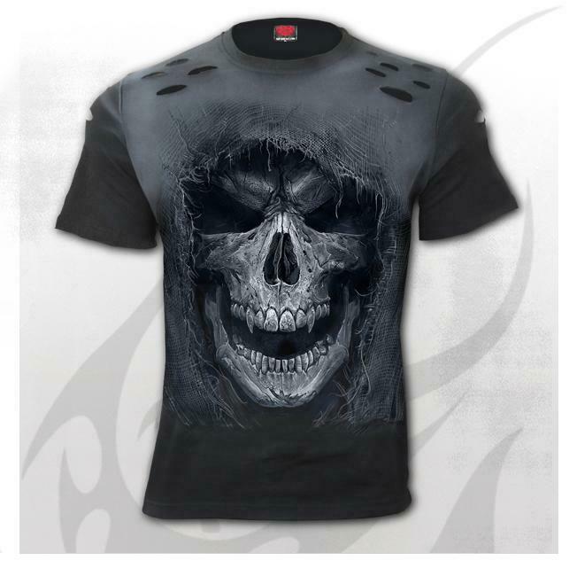 Tattered Skull Mens T-Shirt-Mens T-Shirts &amp; Tanks-Scarlett Dawn