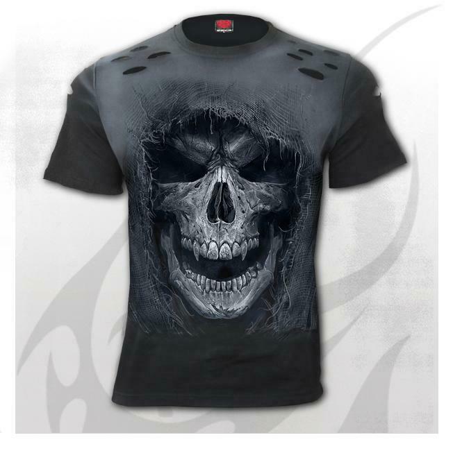 Tattered Skull Mens T-Shirt-Mens T-Shirts & Tanks-Scarlett Dawn