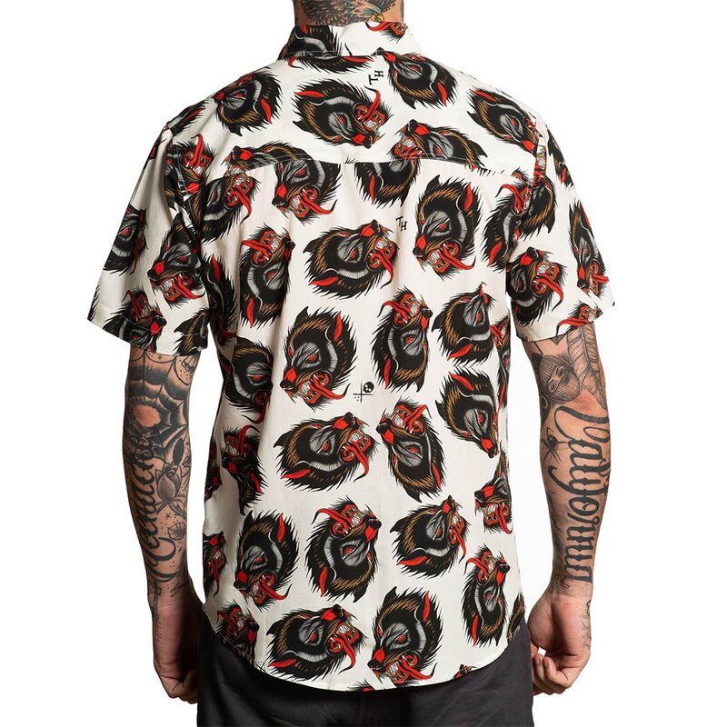 Teen Wolf Button Up Shirt-Mens Casual Shirts-Scarlett Dawn