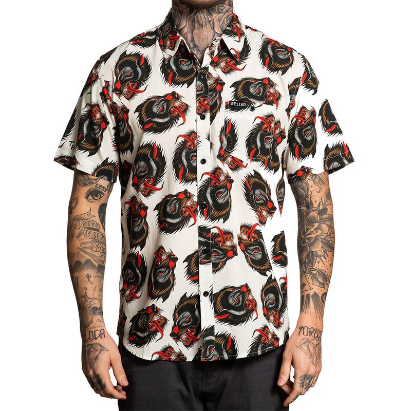 Teen Wolf Button Up Shirt-Mens Casual Shirts-Scarlett Dawn