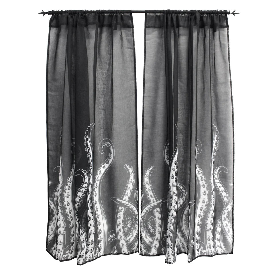 Tentacles Window Curtain-Window Curtains-Scarlett Dawn
