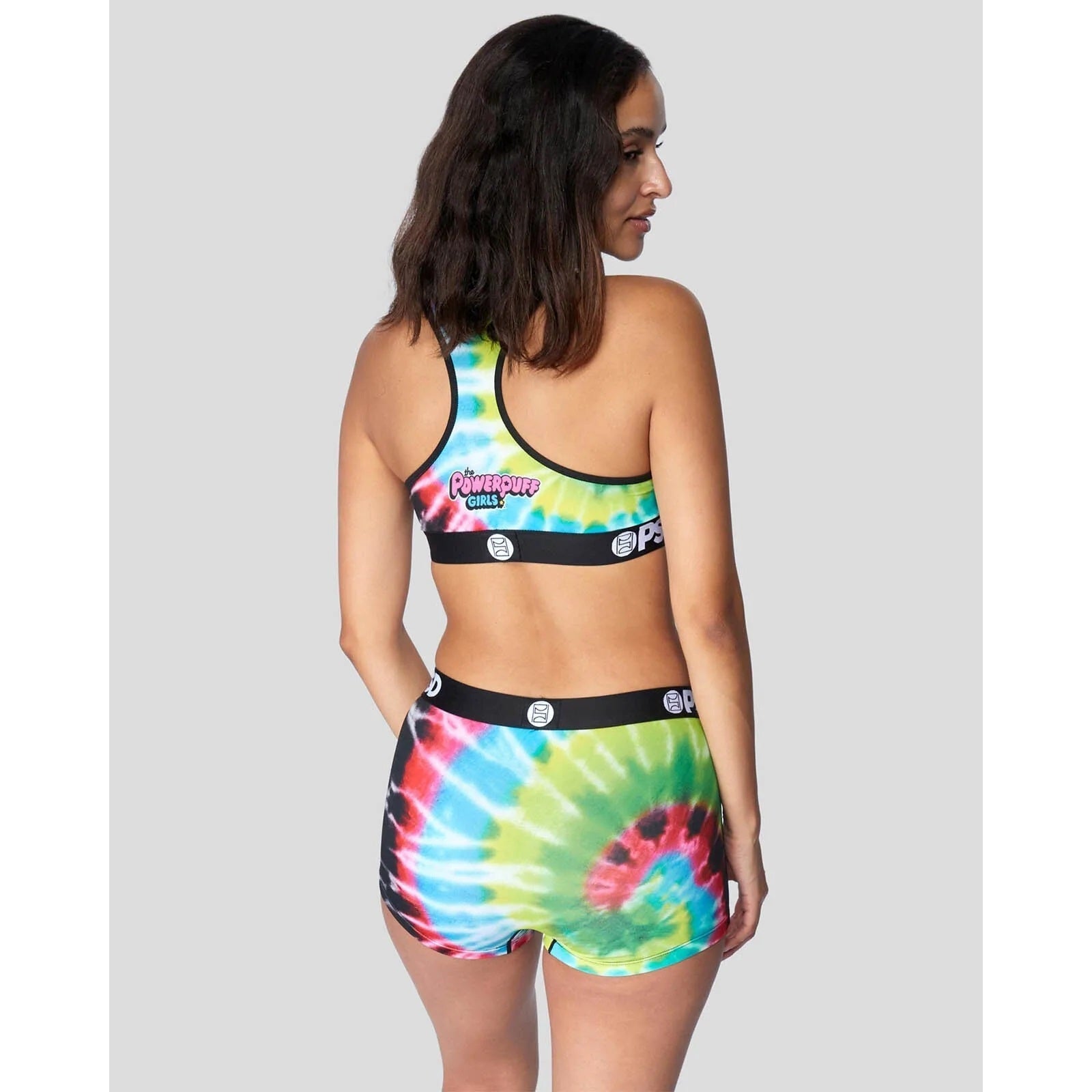 The Powerpuff Girls Tie Dye Boy Shorts-Womens Underwear-Scarlett Dawn