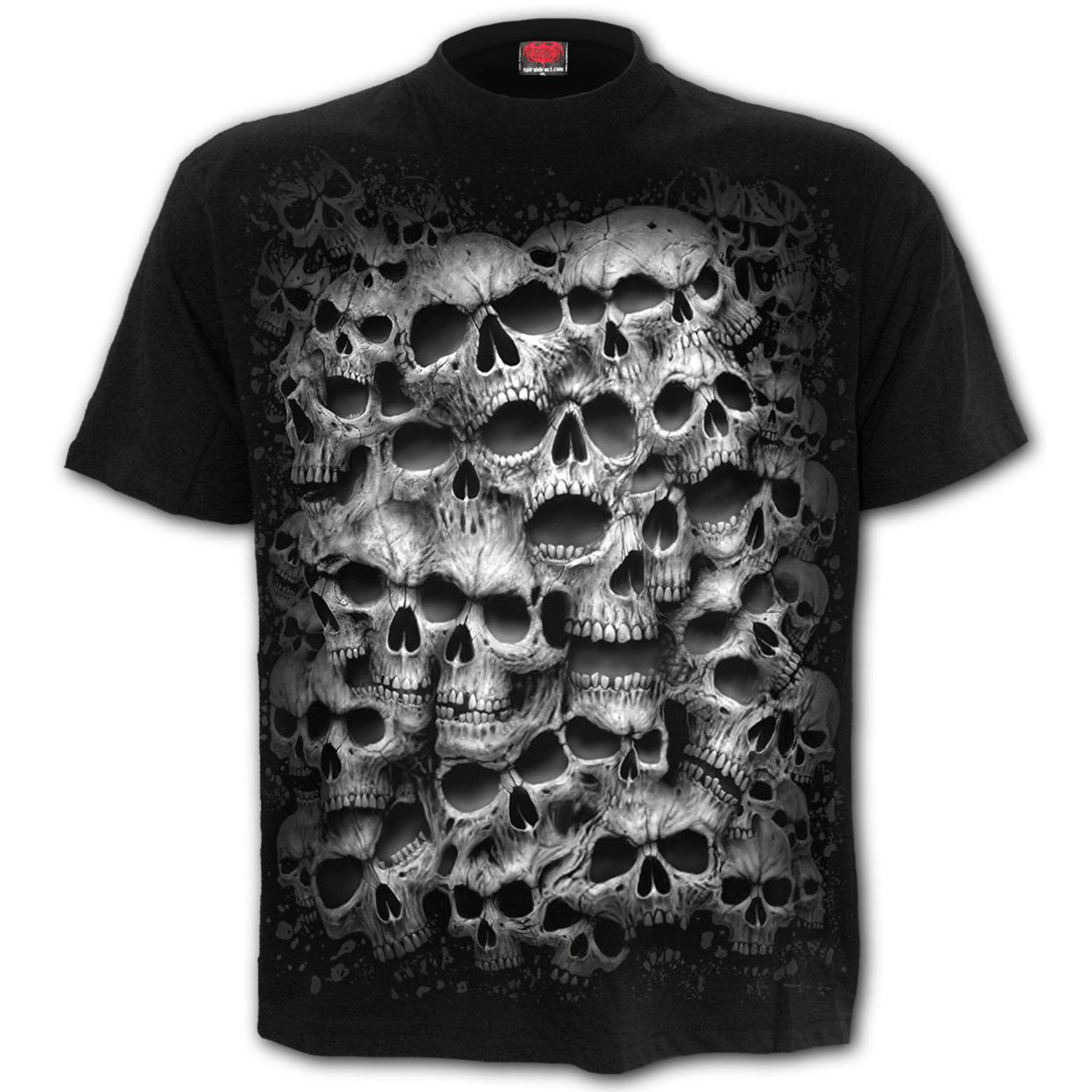 Twisted Skulls Black Mens T-Shirt-Mens T-Shirts & Tanks-Scarlett Dawn