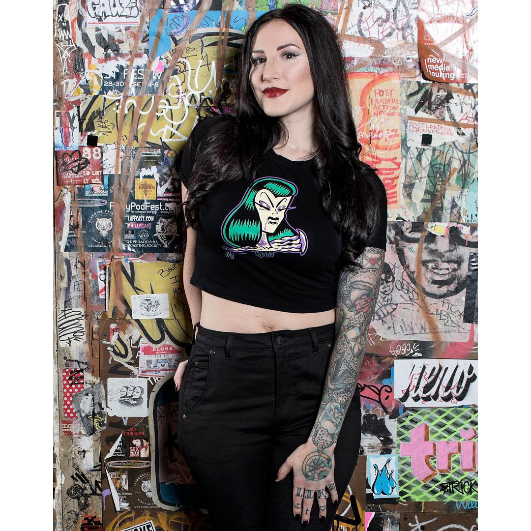 Undead Womens Crop Top-Womens Tops-Scarlett Dawn