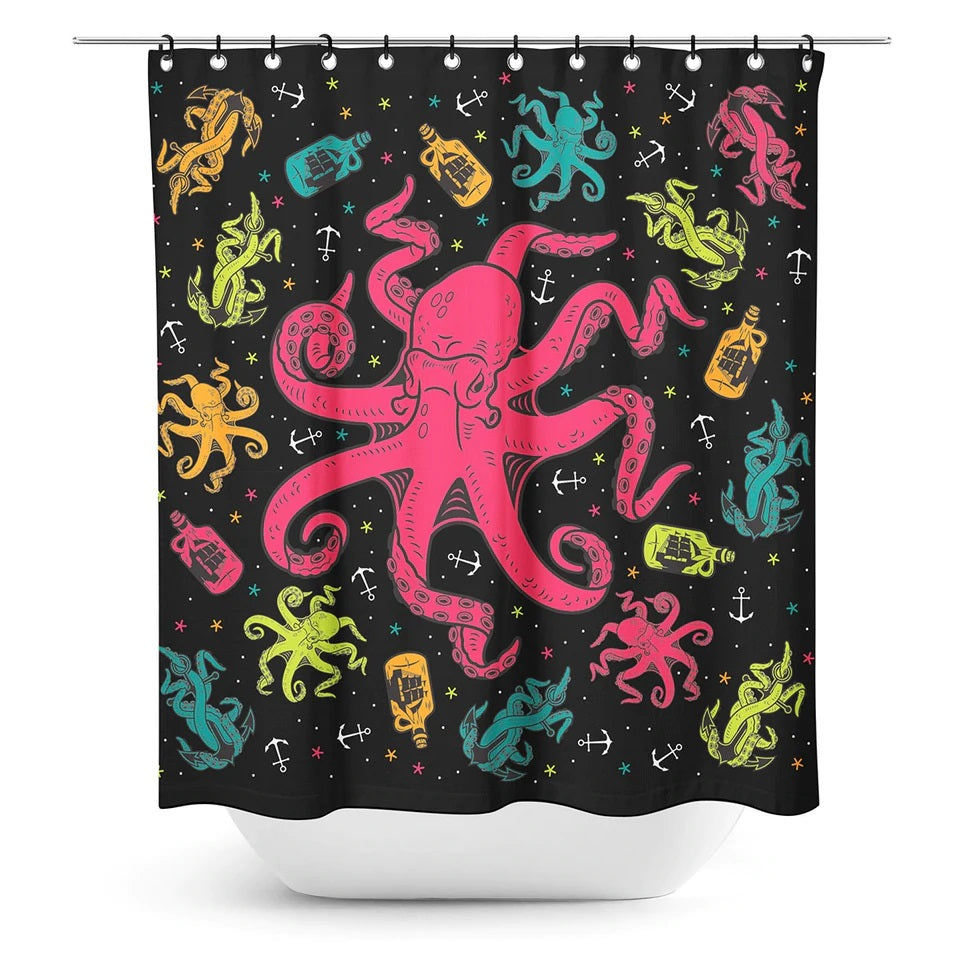 Under The Sea Shower Curtain-Shower Curtains-Scarlett Dawn