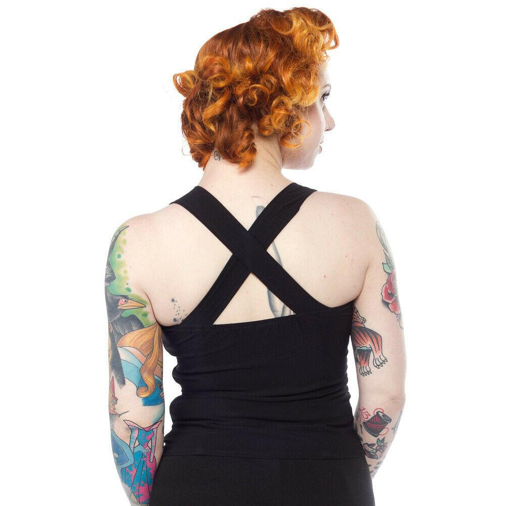 Veronica Black Womens Top-Womens Tops-Scarlett Dawn