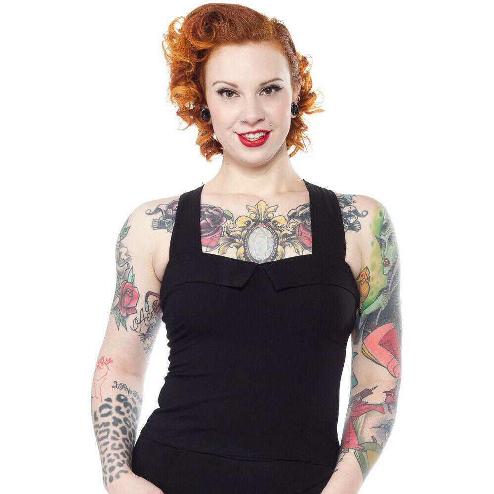 Veronica Black Womens Top-Womens Tops-Scarlett Dawn