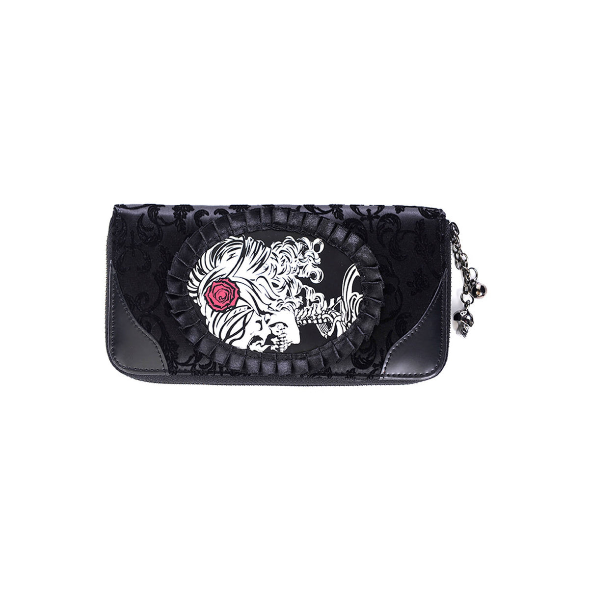 Vine Black Cameo Lady Lace Womens Wallet-Womens Handbags, Purses &amp; Wallets-Scarlett Dawn