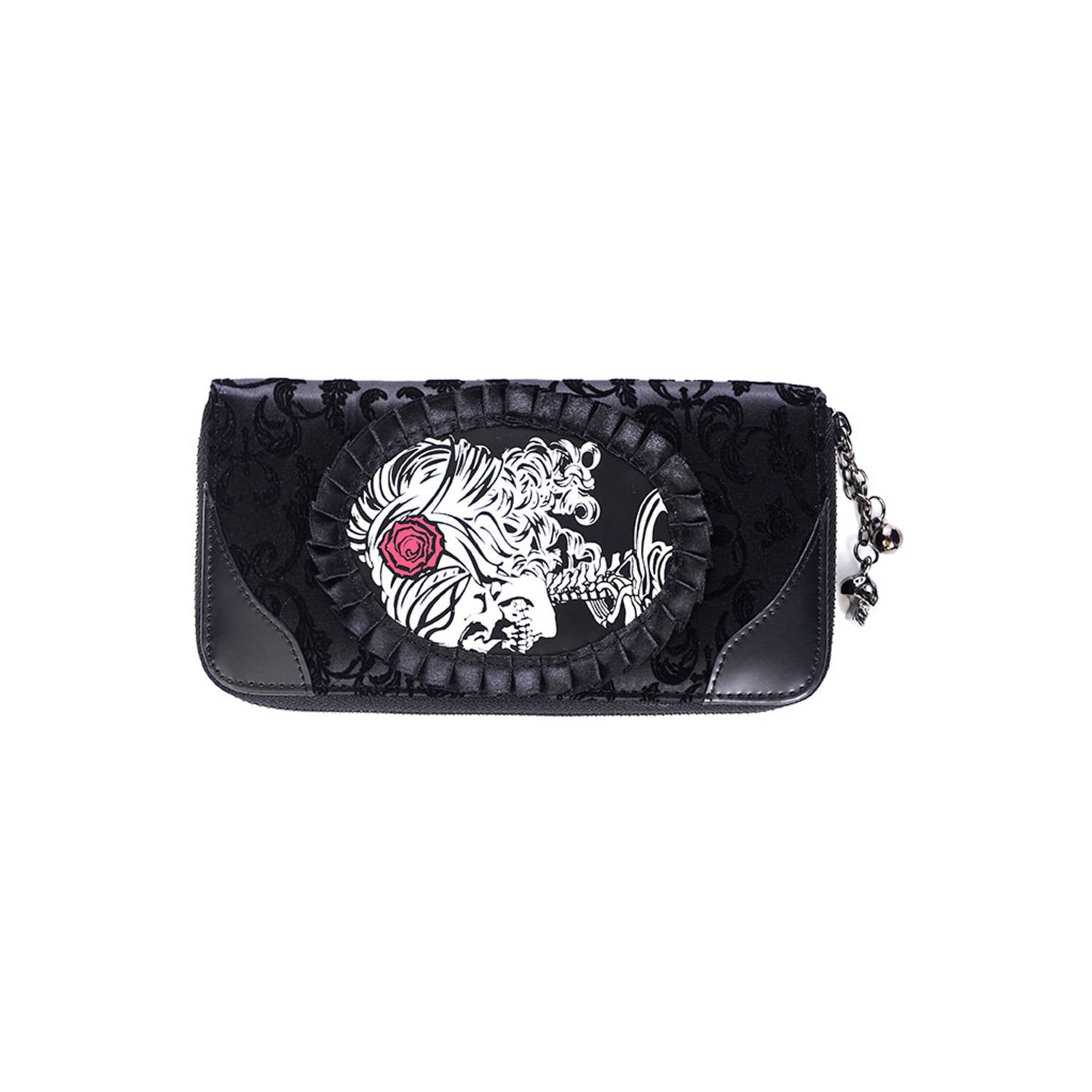 Vine Black Cameo Lady Lace Womens Wallet-Womens Handbags, Purses & Wallets-Scarlett Dawn