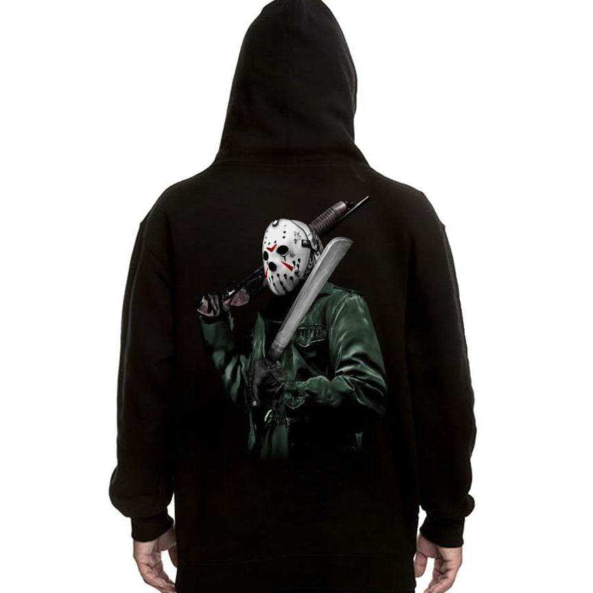 Voorhees Mens Hoodie-Mens Jumpers, Hoodies & Long Sleeves-Scarlett Dawn