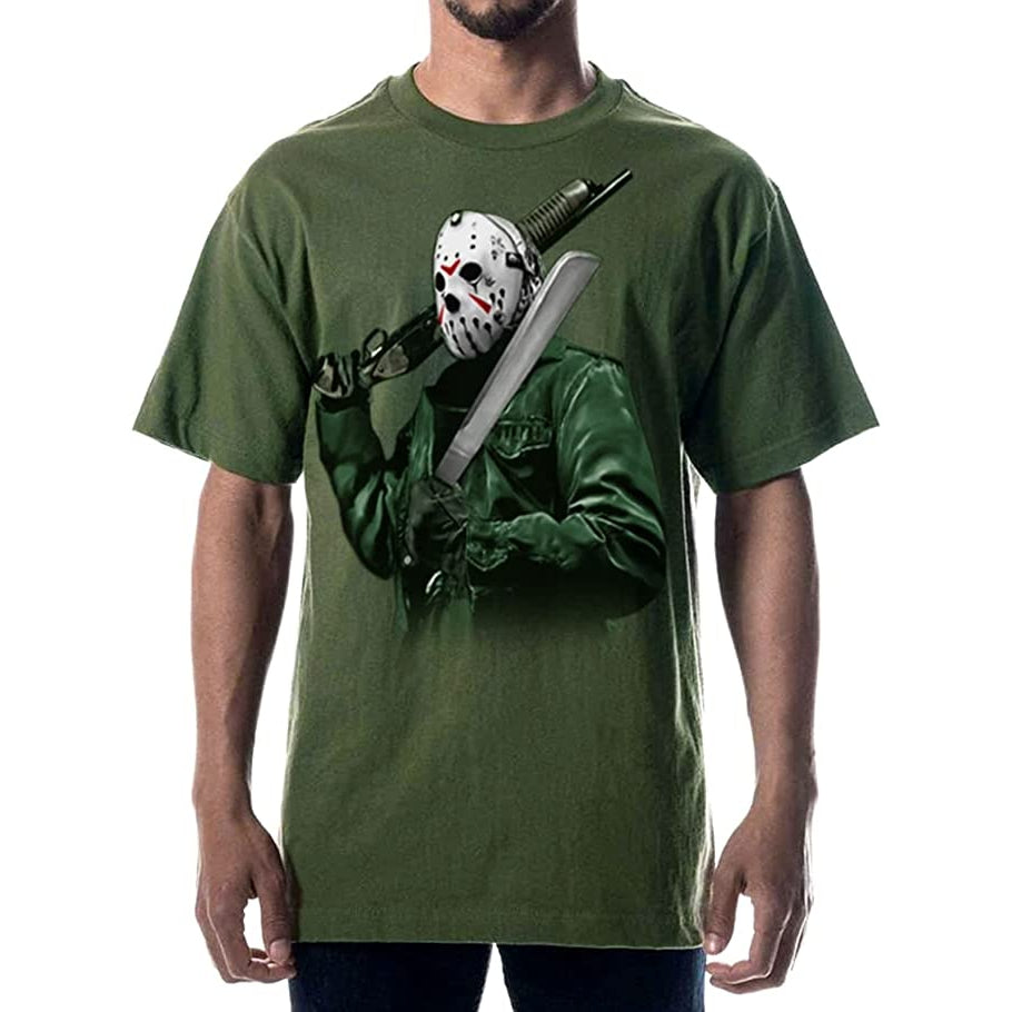 Voorhees Military Green Mens T-Shirt-Mens T-Shirts &amp; Tanks-Scarlett Dawn