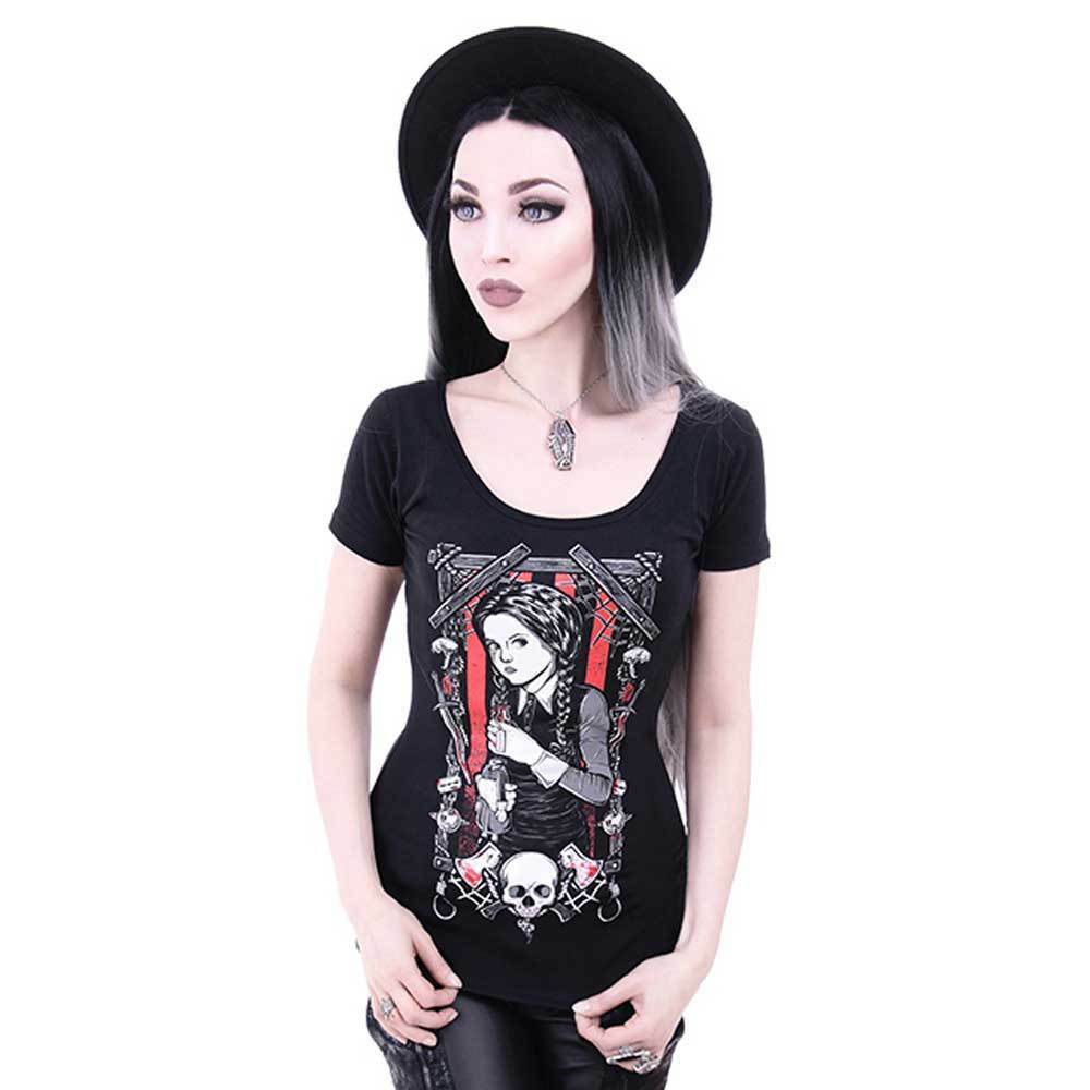 Wednesday Addams Womens Top-Womens Tops-Scarlett Dawn