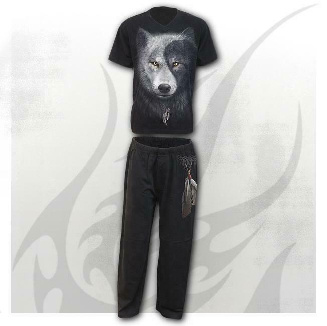 Wolf Chi 4-Piece Graphic Mens Pyjamas Set-Mens Pyjamas &amp; Sleepwear-Scarlett Dawn