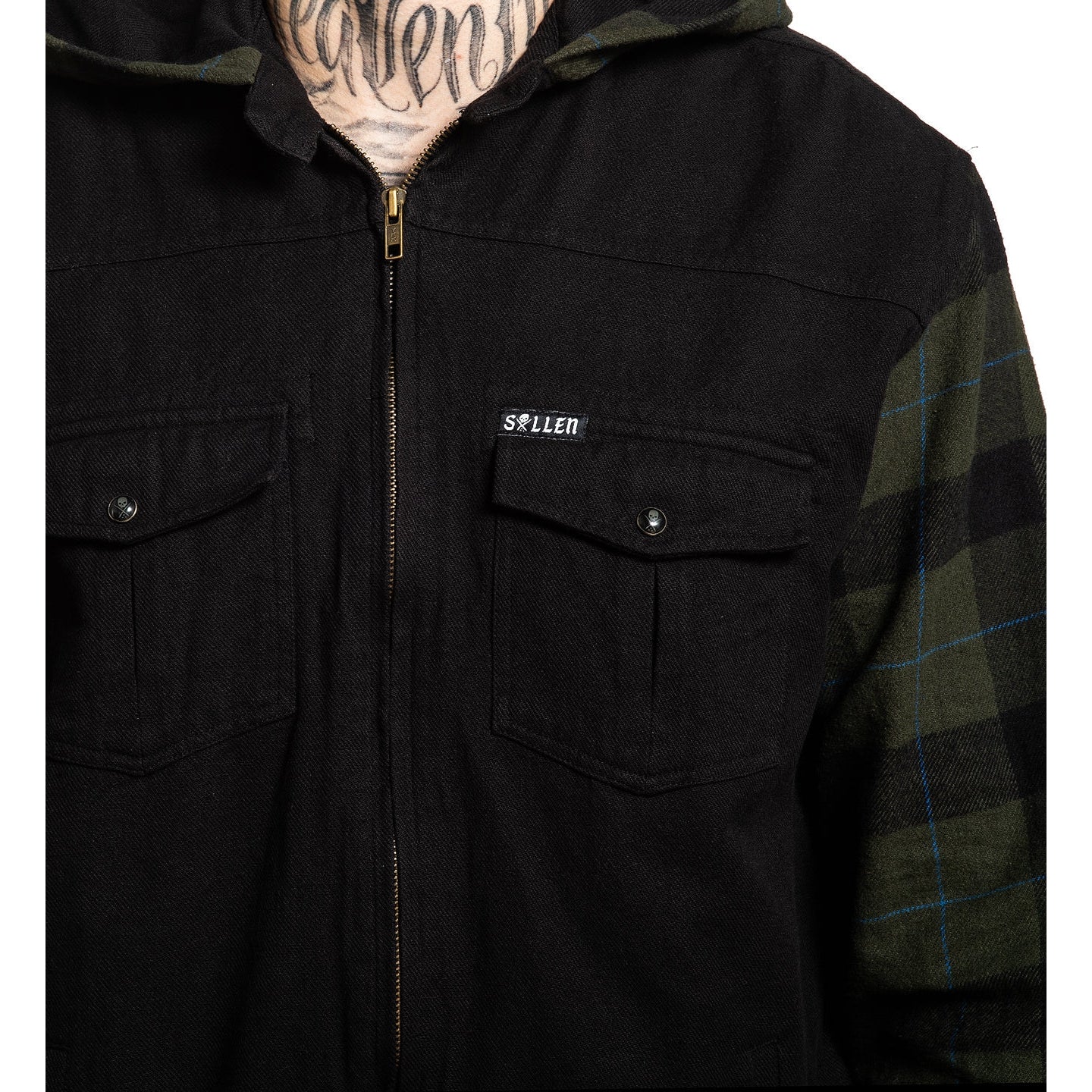 Wrangler Hooded Long Sleeve Flannel-Mens Jumpers, Hoodies & Long Sleeves-Scarlett Dawn
