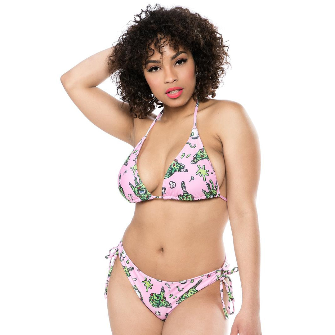 Zombabe Womens String Bikini-Womens Swimwear-Scarlett Dawn