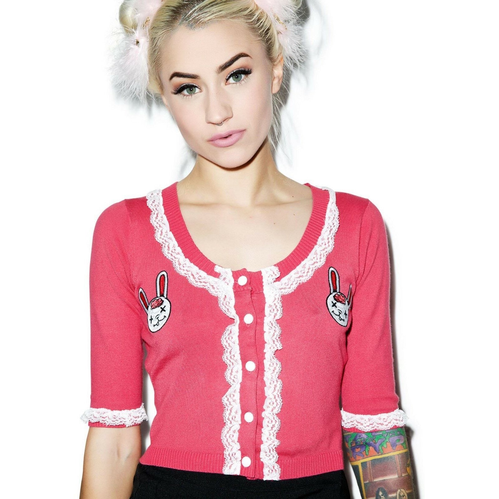 Zombie Bunnies Bella Cardigan-Womens Cardigans-Scarlett Dawn